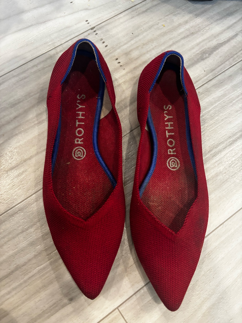 Rothys Women Flat Shoes Size 9.5 Ballet Flats Red